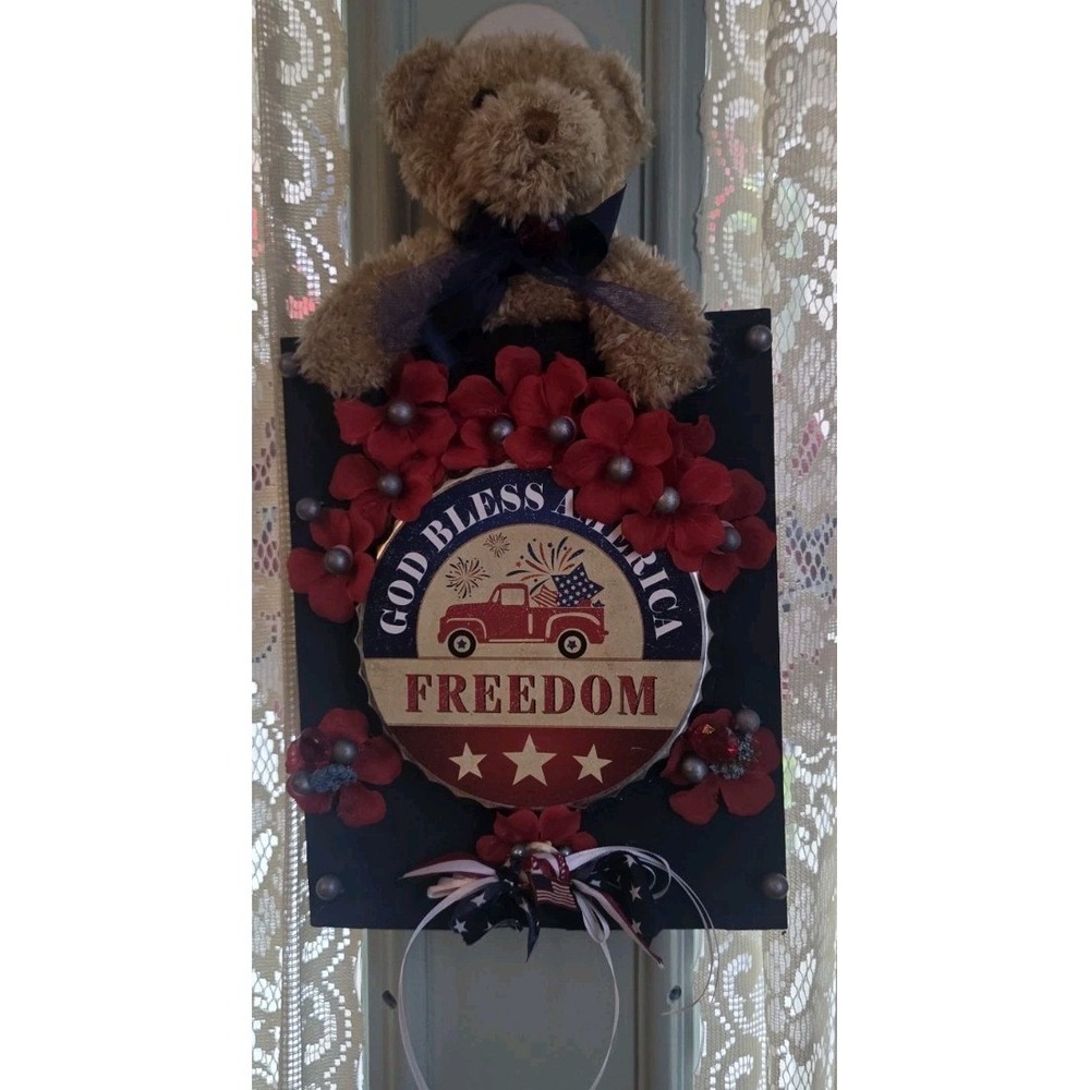 250 Anniversary America Door Sign 4th of July US 250  Freedom God Bless America